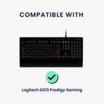 Laptop, Telefoane si Tablete - Laptopuri si accesorii - Piese laptop - Folii protectie si autocolante laptop - Husa tastatura Kwmobile pentru Logitech G213 Prodigy Gaming, in, portocaliu, anti-alunecare, inchidere cu fermoar - Infinity.ro