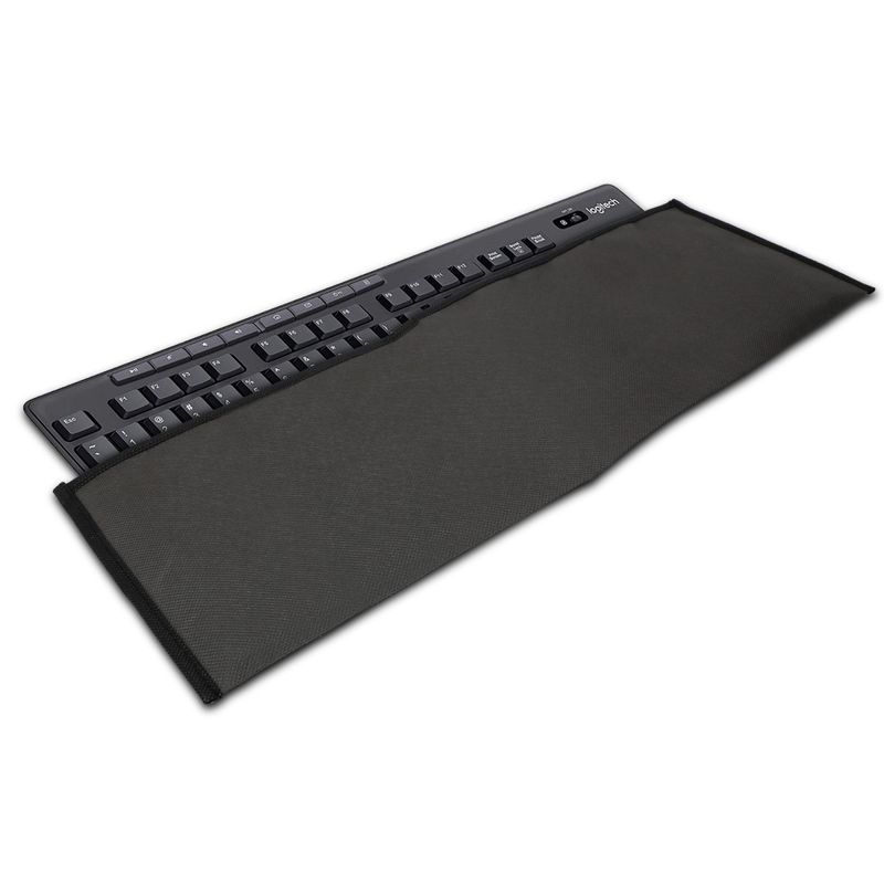 Laptop, Telefoane si Tablete - Laptopuri si accesorii - Piese laptop - Folii protectie si autocolante laptop - Husa tastatura Kwmobile pentru Logitech MK270 Wireless, textil, gri, protectie la praf si zgarieturi - Infinity.ro