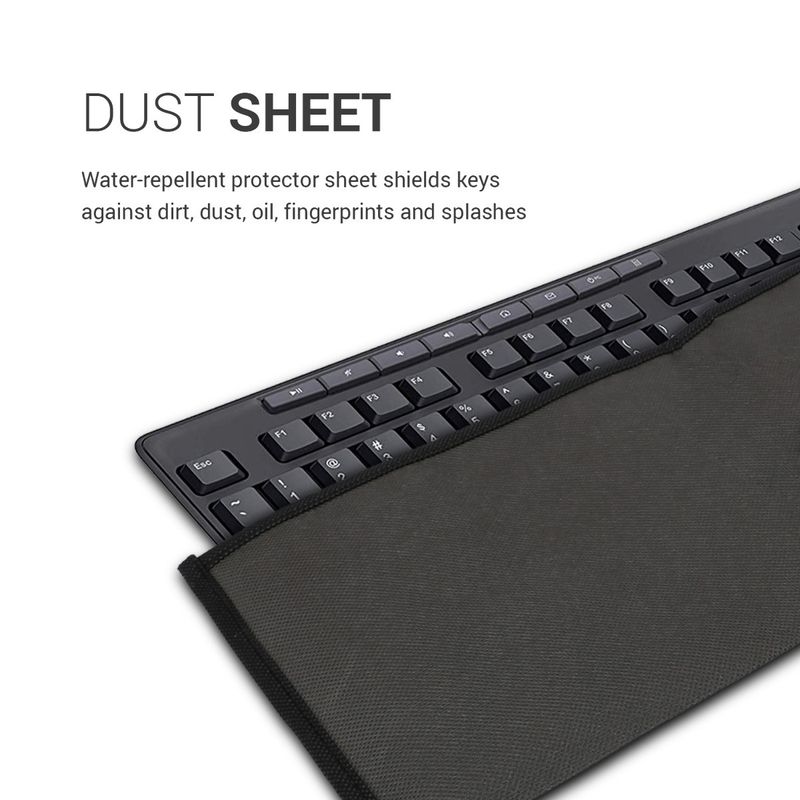 Laptop, Telefoane si Tablete - Laptopuri si accesorii - Piese laptop - Folii protectie si autocolante laptop - Husa tastatura Kwmobile pentru Logitech MK270 Wireless, textil, gri, protectie la praf si zgarieturi - Infinity.ro