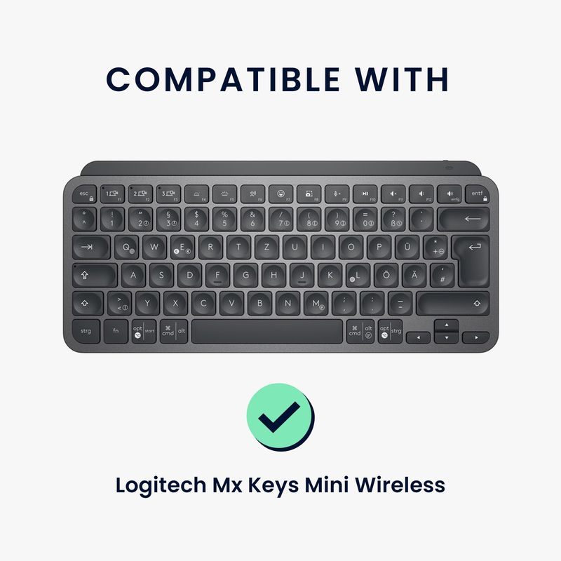 Laptop, Telefoane si Tablete - Laptopuri si accesorii - Piese laptop - Folii protectie si autocolante laptop - Husa tastatura Kwmobile pentru Logitech MX Keys Mini Wireless, neopren, alb, maro, curea de mana, protectie la socuri - Infinity.ro