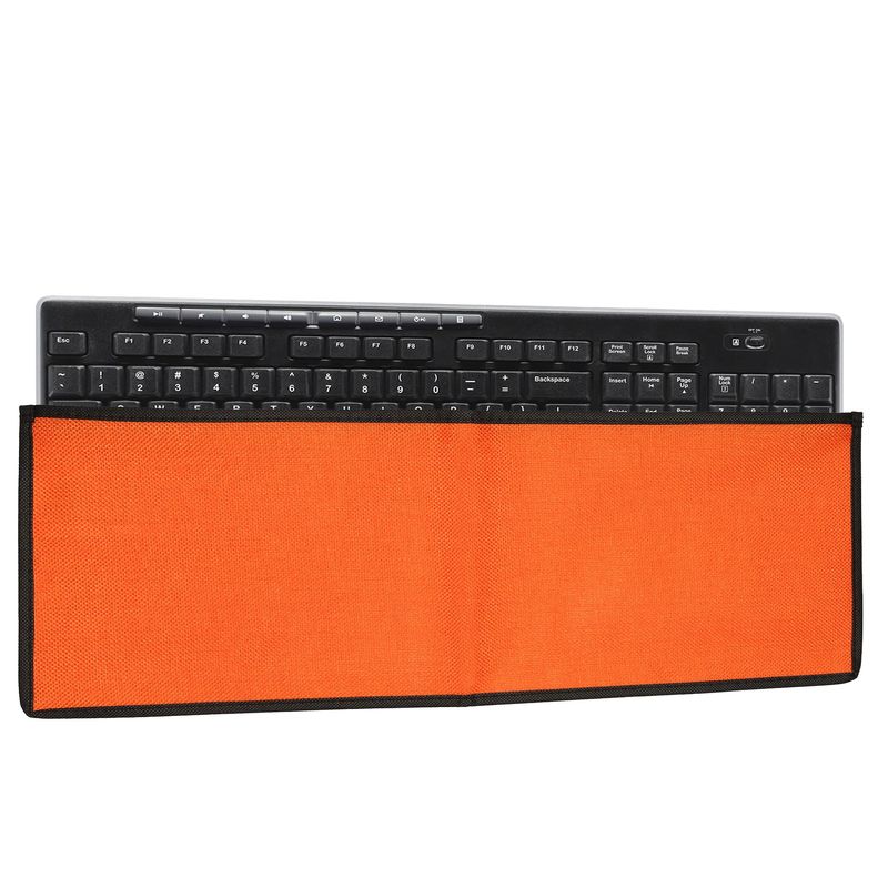 Laptop, Telefoane si Tablete - Laptopuri si accesorii - Piese laptop - Folii protectie si autocolante laptop - Husa tastatura Kwmobile pentru Logitech MK270 Wireless, in (panza), portocaliu, anti-alunecare, inchidere cu fermoar - Infinity.ro