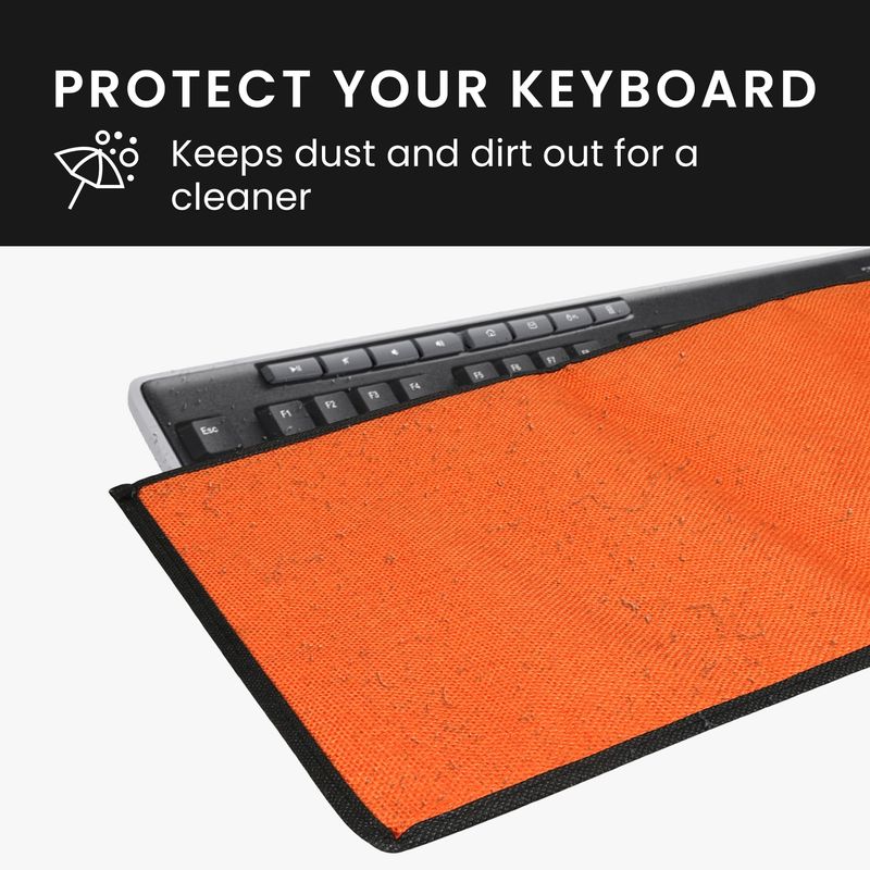 Laptop, Telefoane si Tablete - Laptopuri si accesorii - Piese laptop - Folii protectie si autocolante laptop - Husa tastatura Kwmobile pentru Logitech MK270 Wireless, in (panza), portocaliu, anti-alunecare, inchidere cu fermoar - Infinity.ro