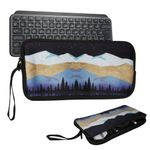 Laptop, Telefoane si Tablete - Laptopuri si accesorii - Piese laptop - Folii protectie si autocolante laptop - Husa tastatura Kwmobile pentru Logitech MX Keys Mini Wireless, neopren, alb, maro deschis, albastru, protectie la socuri - Infinity.ro