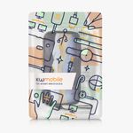 Laptop, Telefoane si Tablete - Laptopuri si accesorii - Piese laptop - Folii protectie si autocolante laptop - Husa tastatura Kwmobile pentru Logitech K380, neopren, alb, maro deschis, albastru, curea de mana, protectie la socuri - Infinity.ro