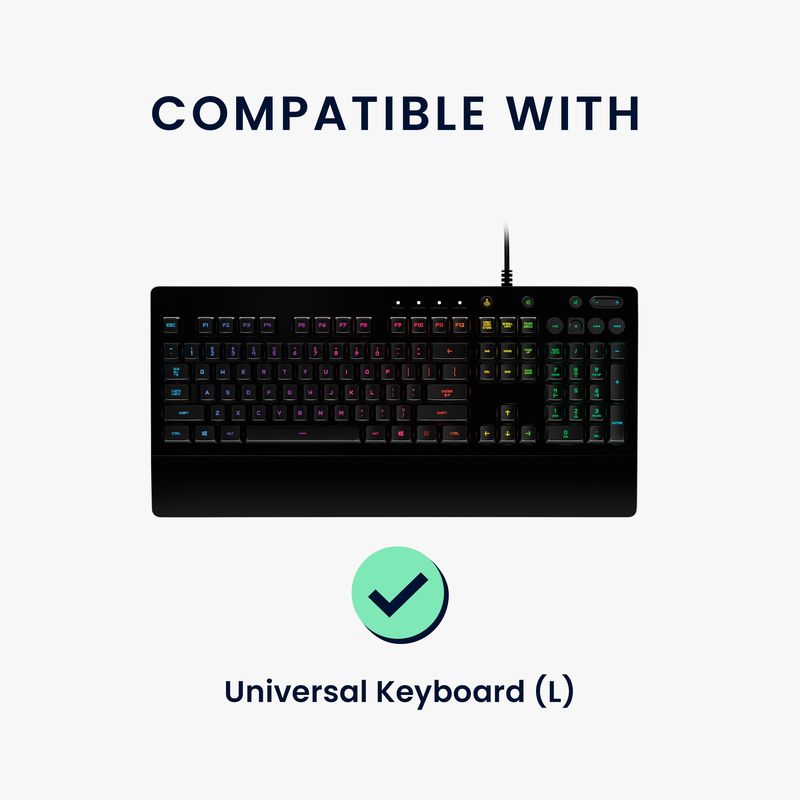 Laptop, Telefoane si Tablete - Laptopuri si accesorii - Piese laptop - Folii protectie si autocolante laptop - Husa tastatura Kwmobile universala, in (panza), gri, anti-alunecare, inchidere cu fermoar - Infinity.ro