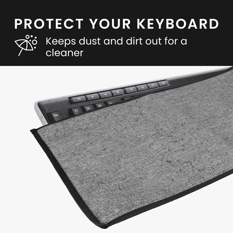 Laptop, Telefoane si Tablete - Laptopuri si accesorii - Piese laptop - Folii protectie si autocolante laptop - Husa tastatura Kwmobile pentru Logitech MK270 Wireless, in (panza), gri, anti-alunecare, inchidere cu fermoar - Infinity.ro