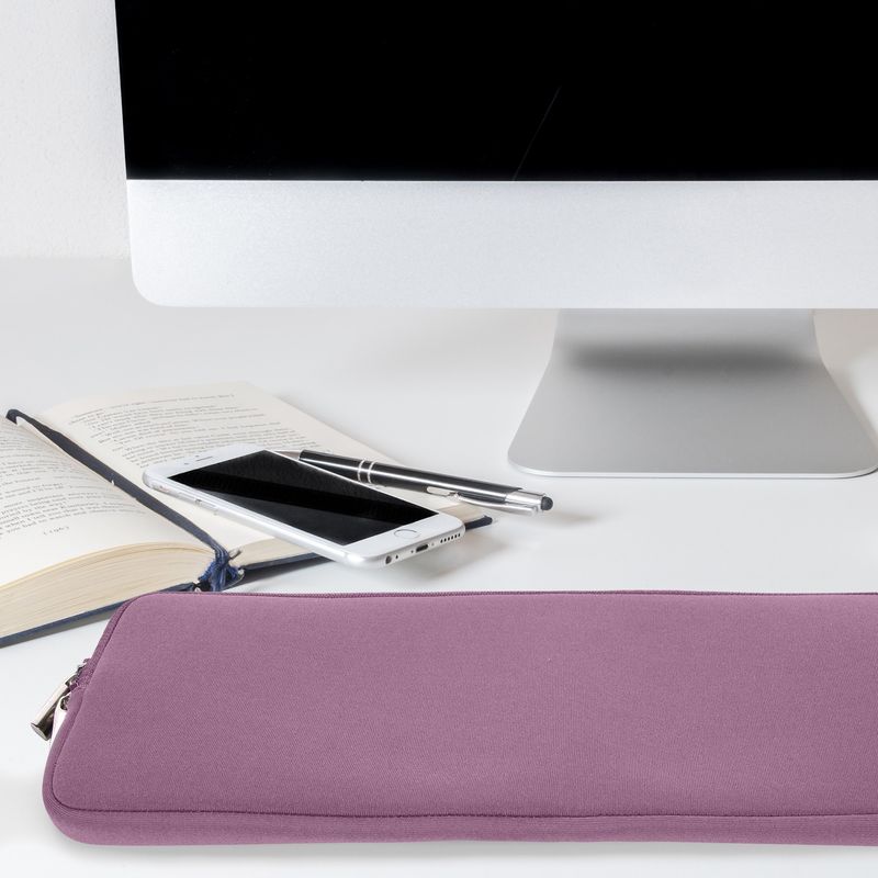 Laptop, Telefoane si Tablete - Laptopuri si accesorii - Piese laptop - Folii protectie si autocolante laptop - Husa tastatura Kwmobile pentru Logitech MX Keys Mini Wireless, neopren, mov, protectie la socuri si apa - Infinity.ro