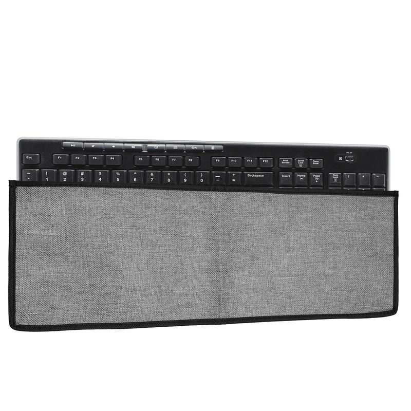 Laptop, Telefoane si Tablete - Laptopuri si accesorii - Piese laptop - Folii protectie si autocolante laptop - Husa tastatura Kwmobile pentru Logitech MK270 Wireless, in (panza), gri, anti-alunecare, inchidere cu fermoar - Infinity.ro