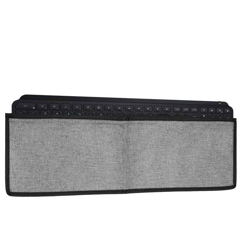 Laptop, Telefoane si Tablete - Laptopuri si accesorii - Piese laptop - Folii protectie si autocolante laptop - Husa tastatura Kwmobile pentru Logitech MX Keys Wireless, in (panza), gri, anti-alunecare, inchidere cu fermoar - Infinity.ro