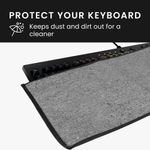 Laptop, Telefoane si Tablete - Laptopuri si accesorii - Piese laptop - Folii protectie si autocolante laptop - Husa tastatura Kwmobile universala, in (panza), gri, anti-alunecare, inchidere cu fermoar - Infinity.ro