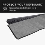 Laptop, Telefoane si Tablete - Laptopuri si accesorii - Piese laptop - Folii protectie si autocolante laptop - Husa tastatura Kwmobile pentru Logitech MX Keys Wireless, in (panza), gri, anti-alunecare, inchidere cu fermoar - Infinity.ro