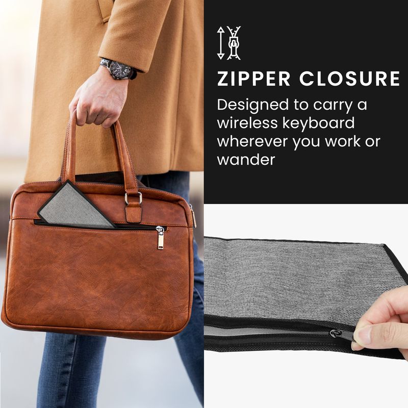 Laptop, Telefoane si Tablete - Laptopuri si accesorii - Piese laptop - Folii protectie si autocolante laptop - Husa tastatura Kwmobile pentru Logitech MX Keys Wireless, in (panza), gri, anti-alunecare, inchidere cu fermoar - Infinity.ro