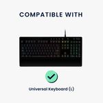 Laptop, Telefoane si Tablete - Laptopuri si accesorii - Piese laptop - Folii protectie si autocolante laptop - Husa tastatura Kwmobile universala, in (panza), portocaliu, anti-alunecare, inchidere cu fermoar - Infinity.ro