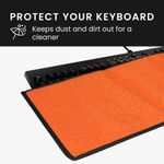 Laptop, Telefoane si Tablete - Laptopuri si accesorii - Piese laptop - Folii protectie si autocolante laptop - Husa tastatura Kwmobile universala, in (panza), portocaliu, anti-alunecare, inchidere cu fermoar - Infinity.ro