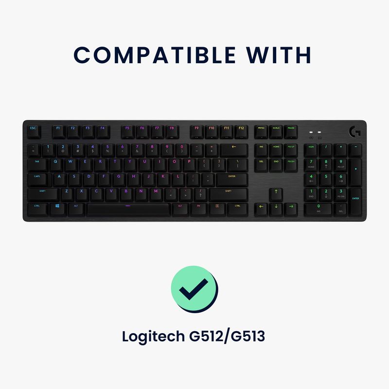 Laptop, Telefoane si Tablete - Laptopuri si accesorii - Piese laptop - Folii protectie si autocolante laptop - Protectie tastatura Kwmobile pentru Logitech G512/G513 Carbon, in (panza), multicolor, protectie la praf si zgarieturi - Infinity.ro