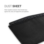 Laptop, Telefoane si Tablete - Laptopuri si accesorii - Piese laptop - Folii protectie si autocolante laptop - Husa tastatura Kwmobile universala, textil, negru, protectie la praf si zgarieturi - Infinity.ro