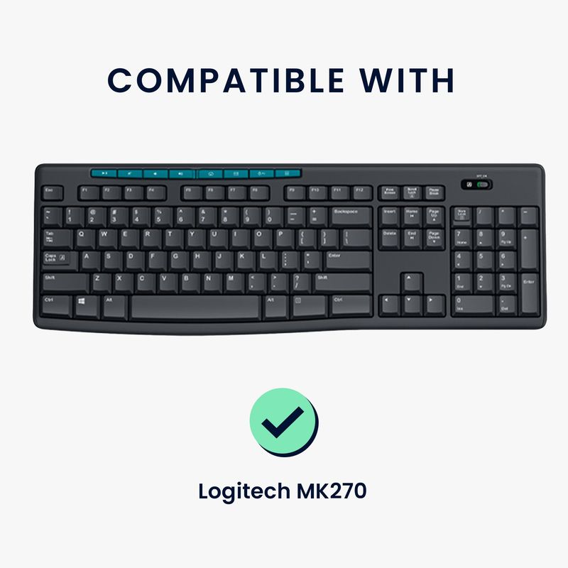 Laptop, Telefoane si Tablete - Laptopuri si accesorii - Piese laptop - Folii protectie si autocolante laptop - Protectie tastatura Kwmobile pentru Logitech MK270 Wireless, in (panza), multicolor, protectie la praf si zgarieturi - Infinity.ro