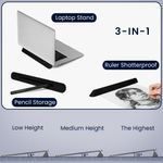 Laptop, Telefoane si Tablete - Laptopuri si accesorii - Piese laptop - Folii protectie si autocolante laptop - Stand universal Kwmobile pentru laptop, monitor portabil si tableta, reglabil, plastic, negru - Infinity.ro