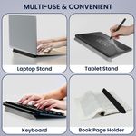 Laptop, Telefoane si Tablete - Laptopuri si accesorii - Piese laptop - Folii protectie si autocolante laptop - Stand universal Kwmobile pentru laptop, monitor portabil si tableta, reglabil, plastic, gri - Infinity.ro