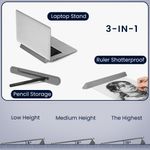 Laptop, Telefoane si Tablete - Laptopuri si accesorii - Piese laptop - Folii protectie si autocolante laptop - Stand universal Kwmobile pentru laptop, monitor portabil si tableta, reglabil, plastic, gri - Infinity.ro
