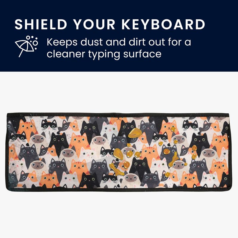 Laptop, Telefoane si Tablete - Laptopuri si accesorii - Piese laptop - Folii protectie si autocolante laptop - Protectie tastatura Kwmobile pentru Logitech MK270 Wireless, in (panza), multicolor, protectie la praf si zgarieturi - Infinity.ro