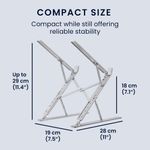 Laptop, Telefoane si Tablete - Laptopuri si accesorii - Piese laptop - Folii protectie si autocolante laptop - Stand universal Kwmobile, pliabil si reglabil, protectie la zgarieturi, aluminiu, argintiu - Infinity.ro