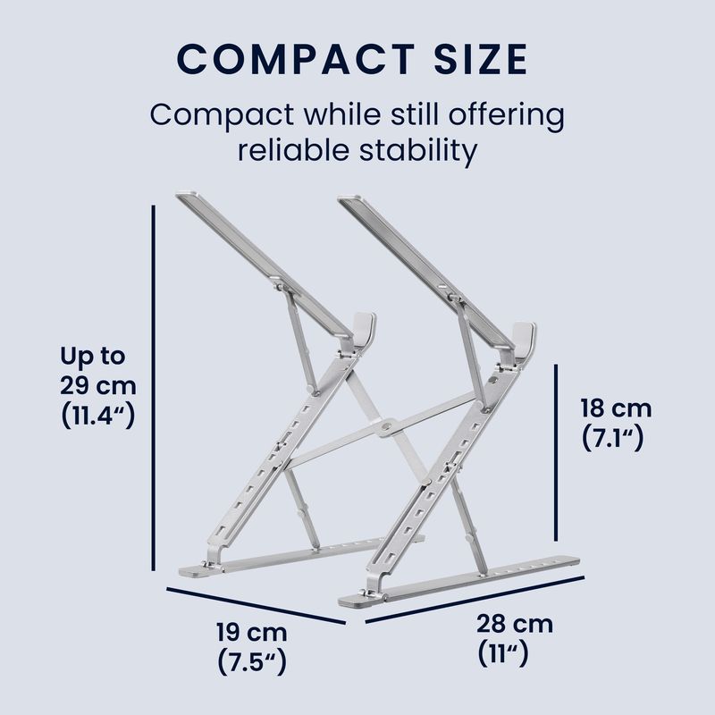 Laptop, Telefoane si Tablete - Laptopuri si accesorii - Piese laptop - Folii protectie si autocolante laptop - Stand universal Kwmobile, pliabil si reglabil, protectie la zgarieturi, aluminiu, argintiu - Infinity.ro