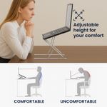 Laptop, Telefoane si Tablete - Laptopuri si accesorii - Piese laptop - Folii protectie si autocolante laptop - Stand universal Kwmobile, pliabil si reglabil, protectie la zgarieturi, aluminiu, argintiu - Infinity.ro