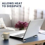 Laptop, Telefoane si Tablete - Laptopuri si accesorii - Piese laptop - Folii protectie si autocolante laptop - Stand universal Kwmobile, reglabil, protectie la supraincalzire, silicon, negru si argintiu - Infinity.ro