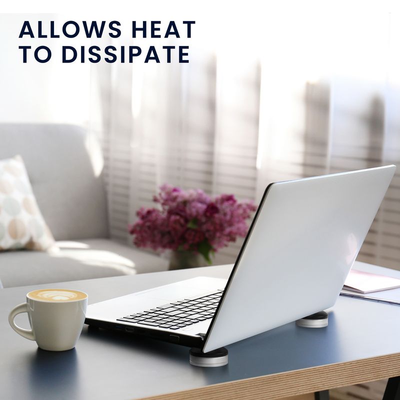 Laptop, Telefoane si Tablete - Laptopuri si accesorii - Piese laptop - Folii protectie si autocolante laptop - Stand universal Kwmobile, reglabil, protectie la supraincalzire, silicon, negru si argintiu - Infinity.ro