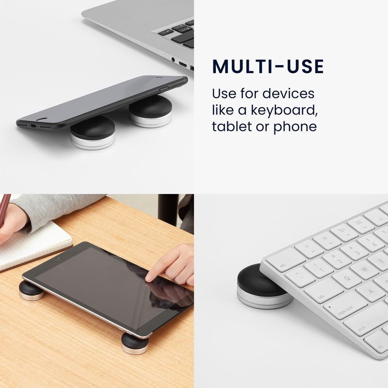 Laptop, Telefoane si Tablete - Laptopuri si accesorii - Piese laptop - Folii protectie si autocolante laptop - Stand universal Kwmobile, reglabil, protectie la supraincalzire, silicon, negru si argintiu - Infinity.ro
