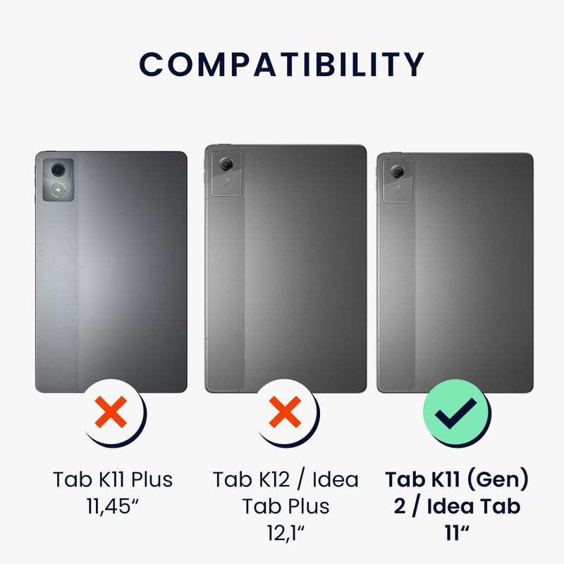 Laptop, Telefoane si Tablete - Tablete si accesorii tablete - Accesorii Tablete - Folii protectie tablete - Set 2 folii de protectie Kwmobile pentru Lenovo Tab K11 Gen 2/Idea Tab, PET, transparent, anti-amprenta, fara bule - Infinity.ro