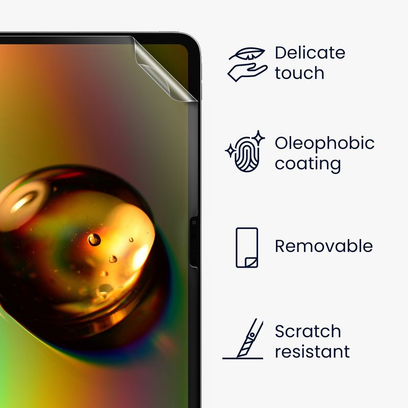 Laptop, Telefoane si Tablete - Tablete si accesorii tablete - Accesorii Tablete - Folii protectie tablete - Set 2 folii de protectie Kwmobile pentru Apple iPad Pro 11 inch M4 (2024), PET, transparent, anti-amprenta, fara bule - Infinity.ro