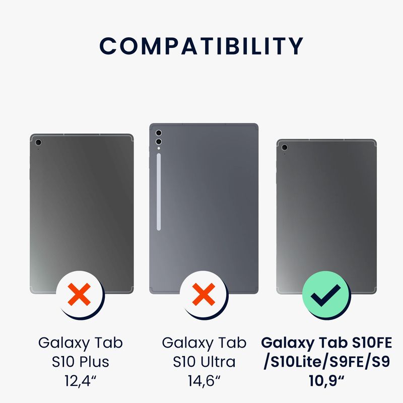 Laptop, Telefoane si Tablete - Tablete si accesorii tablete - Accesorii Tablete - Folii protectie tablete - Set 2 folii de protectie Kwmobile pentru Samsung Galaxy Tab S10 FE/S10 Lite/S9 FE/S9, PET, transparent, antireflex - Infinity.ro
