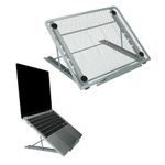 Laptop, Telefoane si Tablete - Laptopuri si accesorii - Piese laptop - Folii protectie si autocolante laptop - Stand universal Kwmobile pentru laptop, monitor portabil si tableta, anti-alunecare, metal, argintiu - Infinity.ro