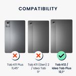 Laptop, Telefoane si Tablete - Tablete si accesorii tablete - Accesorii Tablete - Folii protectie tablete - Set 2 folii de protectie Kwmobile pentru Lenovo Tab K12/Idea Tab Plus, PET, transparent, anti-amprenta, fara bule - Infinity.ro