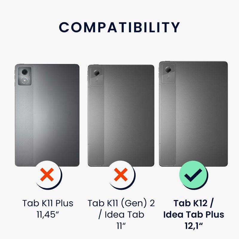Laptop, Telefoane si Tablete - Tablete si accesorii tablete - Accesorii Tablete - Folii protectie tablete - Set 2 folii de protectie Kwmobile pentru Lenovo Tab K12/Idea Tab Plus, PET, transparent, anti-amprenta, fara bule - Infinity.ro