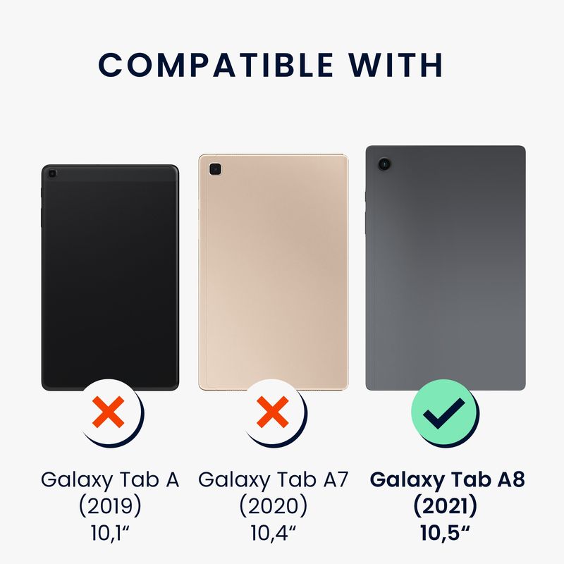 Laptop, Telefoane si Tablete - Tablete si accesorii tablete - Accesorii Tablete - Folii protectie tablete - Set 2 folii de protectie Kwmobile pentru Samsung Galaxy Tab A8 10.5 inch (2021), PET, transparent, antizgarieturi - Infinity.ro