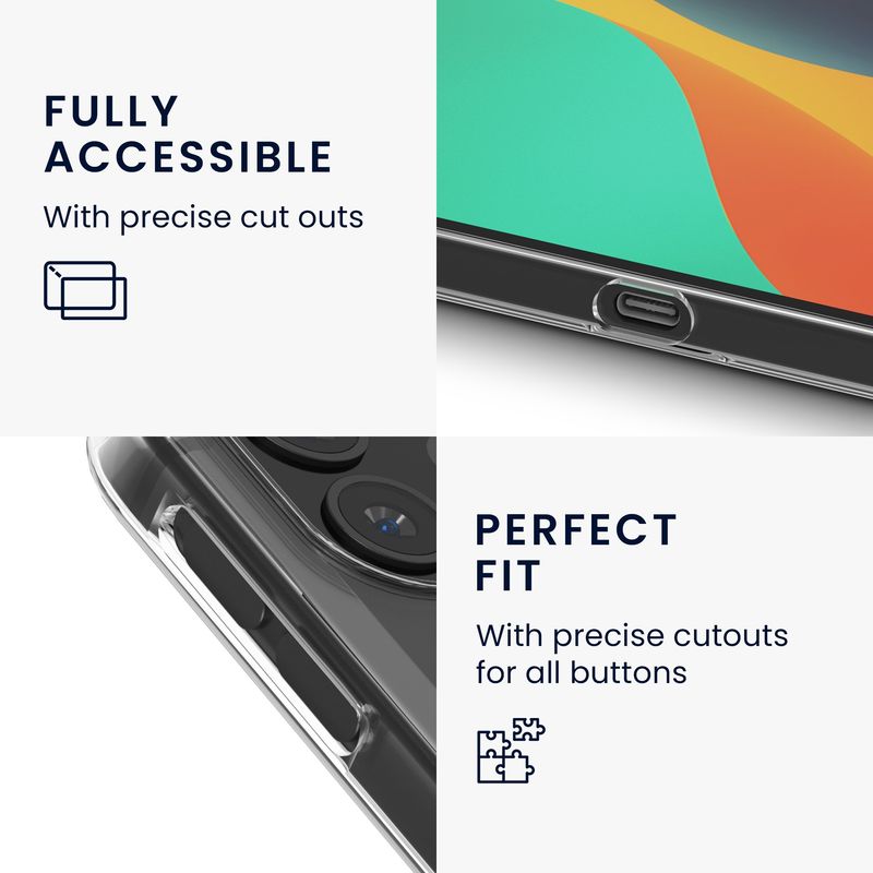 Laptop, Telefoane si Tablete - Tablete si accesorii tablete - Accesorii Tablete - Huse tablete - Husa tip carcasa Kwmobile pentru Samsung Galaxy Tab A11/A9, TPU, transparent, anti-alunecare - Infinity.ro