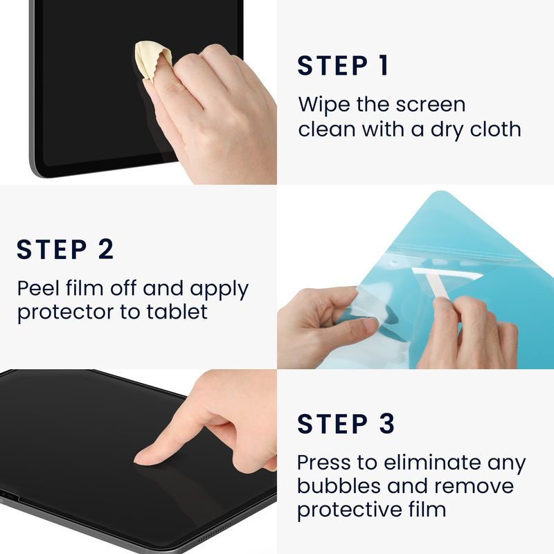 Laptop, Telefoane si Tablete - Tablete si accesorii tablete - Accesorii Tablete - Folii protectie tablete - Set 2 folii de protectie Kwmobile pentru Samsung Galaxy Tab A8 10.5 inch (2021), PET, transparent, antizgarieturi - Infinity.ro