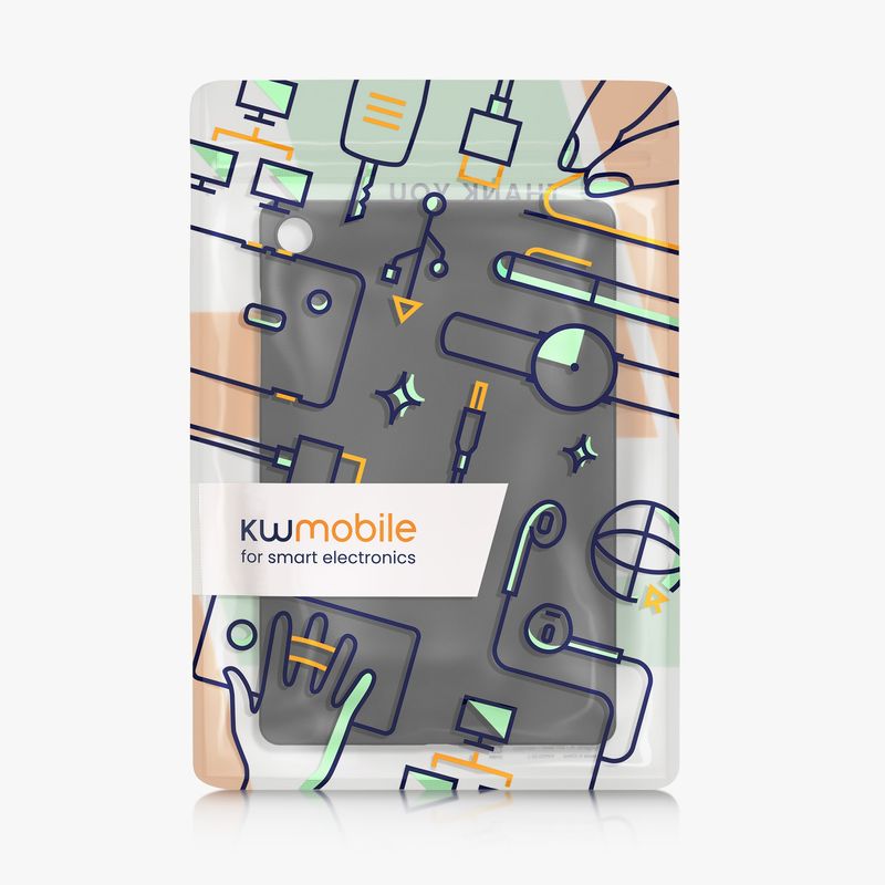 Laptop, Telefoane si Tablete - Tablete si accesorii tablete - Accesorii Tablete - Huse tablete - Husa tip carcasa Kwmobile pentru Samsung Galaxy Tab A11 Plus, silicon, negru, anti-alunecare - Infinity.ro