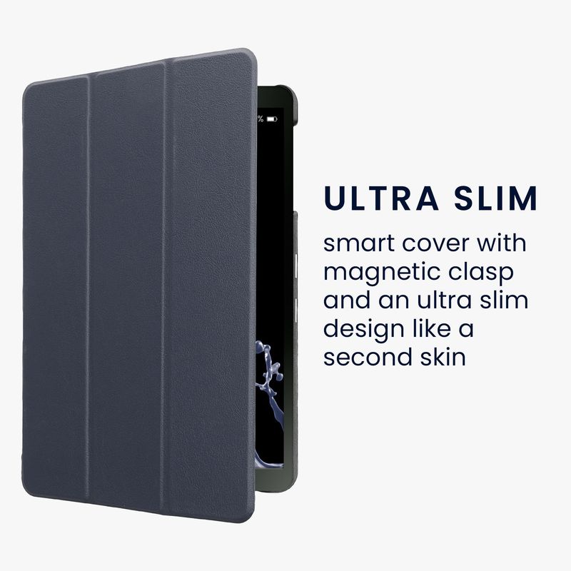 Laptop, Telefoane si Tablete - Tablete si accesorii tablete - Accesorii Tablete - Huse tablete - Husa Smart Cover Kwmobile Samsung Galaxy Tab A 10.1 inch P580/P585 S Pen, piele ecologica, albastru, functie stand - Infinity.ro