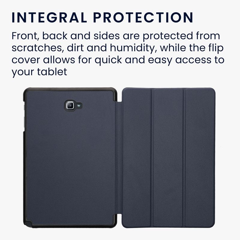 Laptop, Telefoane si Tablete - Tablete si accesorii tablete - Accesorii Tablete - Huse tablete - Husa Smart Cover Kwmobile Samsung Galaxy Tab A 10.1 inch P580/P585 S Pen, piele ecologica, albastru, functie stand - Infinity.ro