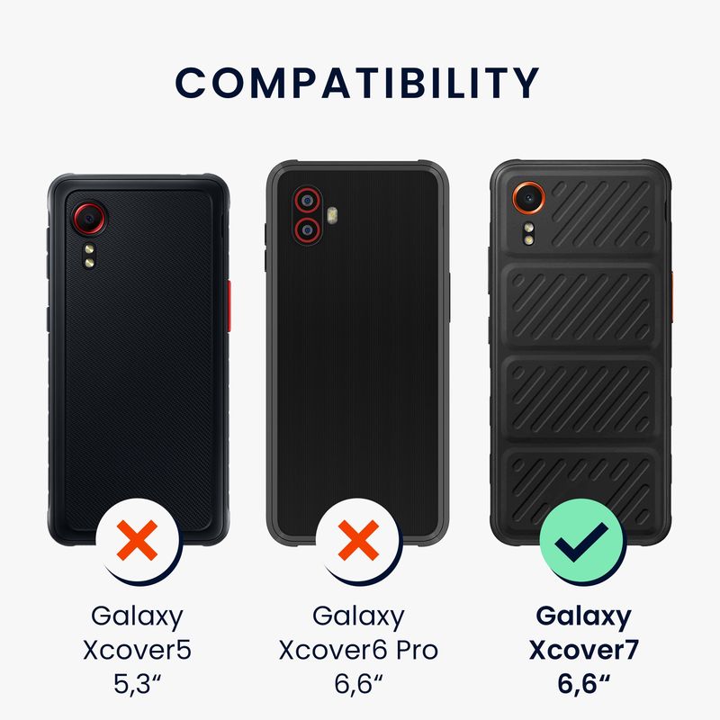 Laptop, Telefoane si Tablete - Telefoane mobile si accesorii - Accesorii Telefoane - Folii protectie telefoane - Set 3 folii de protectie pentru telefon Kwmobile pentru Samsung Galaxy Xcover 7, aplicare fara bule, PET, transparent - Infinity.ro