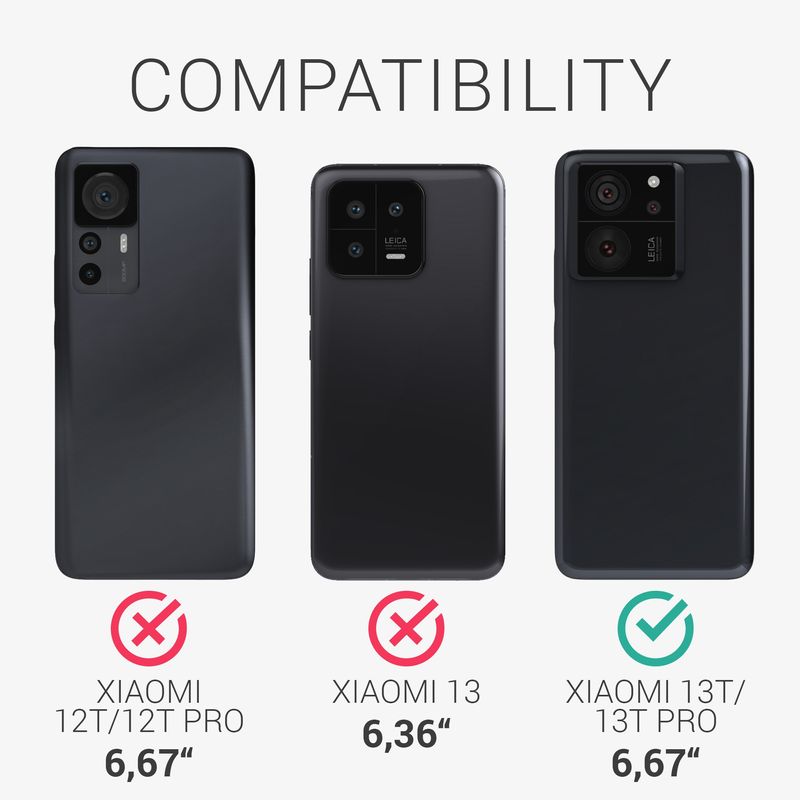 Laptop, Telefoane si Tablete - Telefoane mobile si accesorii - Accesorii Telefoane - Folii protectie telefoane - Set 3 folii protectie telefon Kwmobile pentru Xiaomi 13T, 13T Pro, antireflex, PET, transparente - Infinity.ro