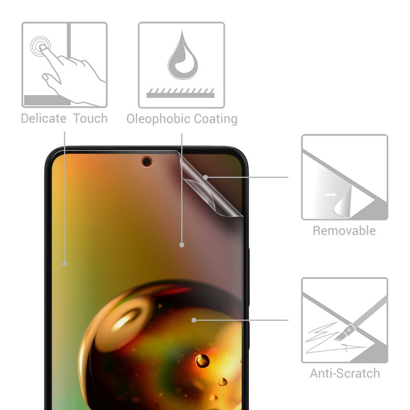 Laptop, Telefoane si Tablete - Telefoane mobile si accesorii - Accesorii Telefoane - Folii protectie telefoane - Set 3 folii protectie telefon Kwmobile pentru Xiaomi 13T, 13T Pro, antireflex, PET, transparente - Infinity.ro