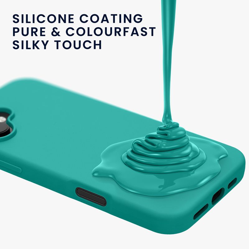 Laptop, Telefoane si Tablete - Telefoane mobile si accesorii - Accesorii Telefoane - Huse telefoane - Husa Kwmobile pentru iPhone 16 Plus, anti-alunecare, silicon, turcoaz - Infinity.ro