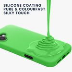 Laptop, Telefoane si Tablete - Telefoane mobile si accesorii - Accesorii Telefoane - Huse telefoane - Husa Kwmobile pentru iPhone 16, anti-alunecare, silicon, verde lime - Infinity.ro