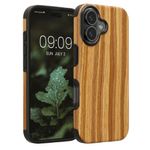 Laptop, Telefoane si Tablete - Telefoane mobile si accesorii - Accesorii Telefoane - Huse telefoane - Husa Kwmobile pentru iPhone 17, anti-alunecare, lemn, TPU, aspect vintage - Infinity.ro