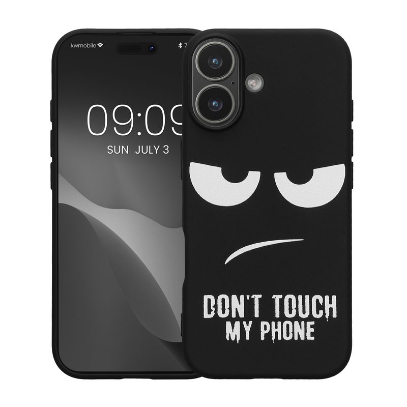 Laptop, Telefoane si Tablete - Telefoane mobile si accesorii - Accesorii Telefoane - Huse telefoane - Husa Kwmobile pentru iPhone 17, anti-alunecare, silicon, alb, negru - Infinity.ro